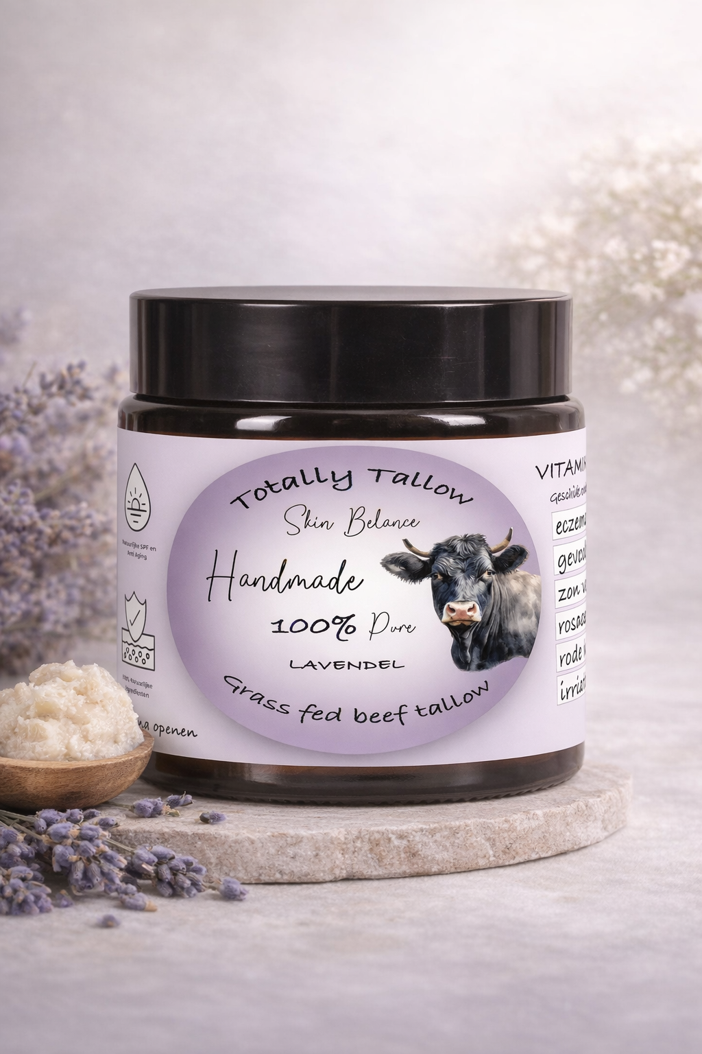 100% Natuurlijke Dag- en Nachtcrème met Frankincense en Lavendel- Grasgevoerd - 60 ml