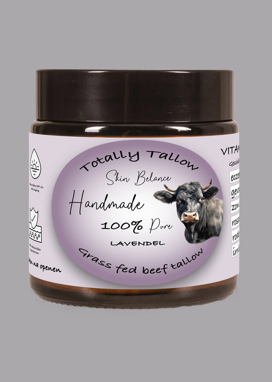 Totally Tallow. nummer 1 Whipped Tallow Crème - 100% Natuurlijke Dag- en Nachtcrème met Frankincense en Lavendel- Grasgevoerd - 60 ml