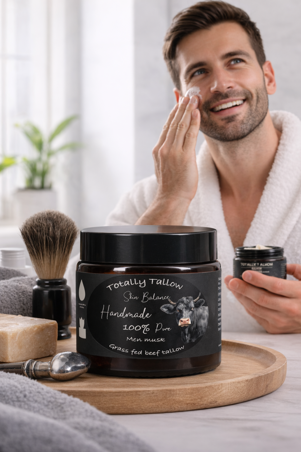 Speciale mannen crème met patchouli-olie & musk 100% natuurlijk • 60 ml